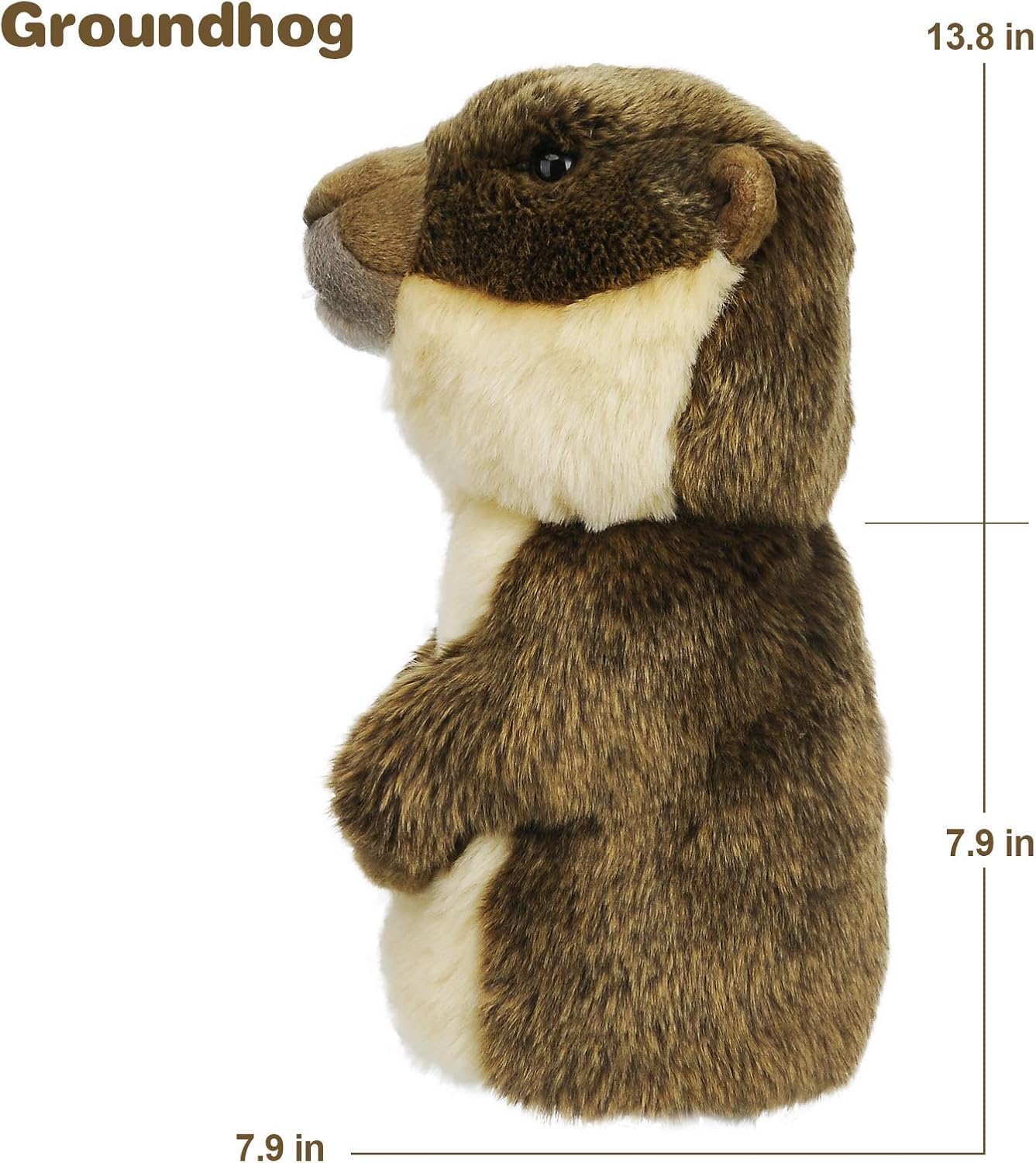 Golf Club Covers, Gopher Golf Club Head Covers for Clubs, Novelty Realistic Headcover Animal Plush Utility Golf Club Protector Gifts for Men