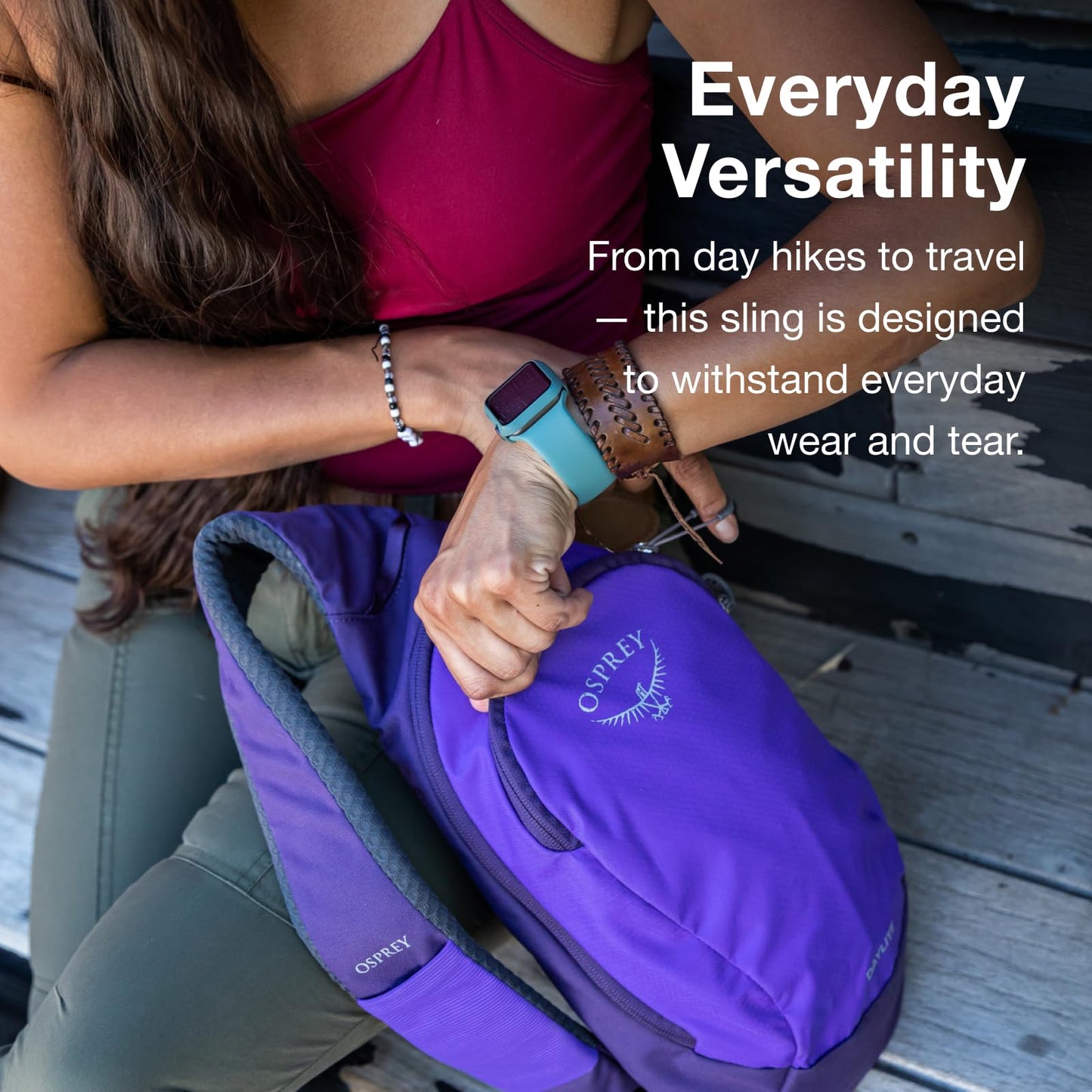 Osprey Daylite Shoulder Sling Bag – Compact Crossbody Sling Backpack for Everyday Carry, Festivals, and Travel – Lightweight, Comfortable Fit for Hands-Free Convenience, Wander Yellow