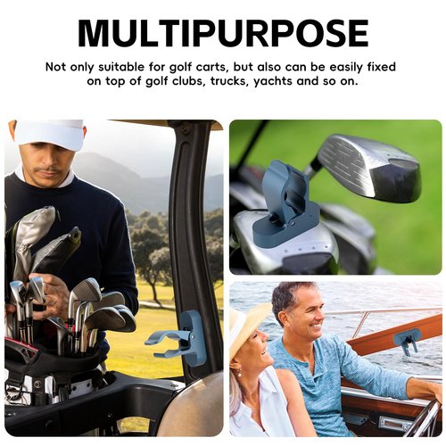 Atokrtact Magnetic Golf Holder Clip for Golf Cart Aluminum Alloy Stand Clip Hold 30-60 Rings Golf Gifts for Golfers (Bule)