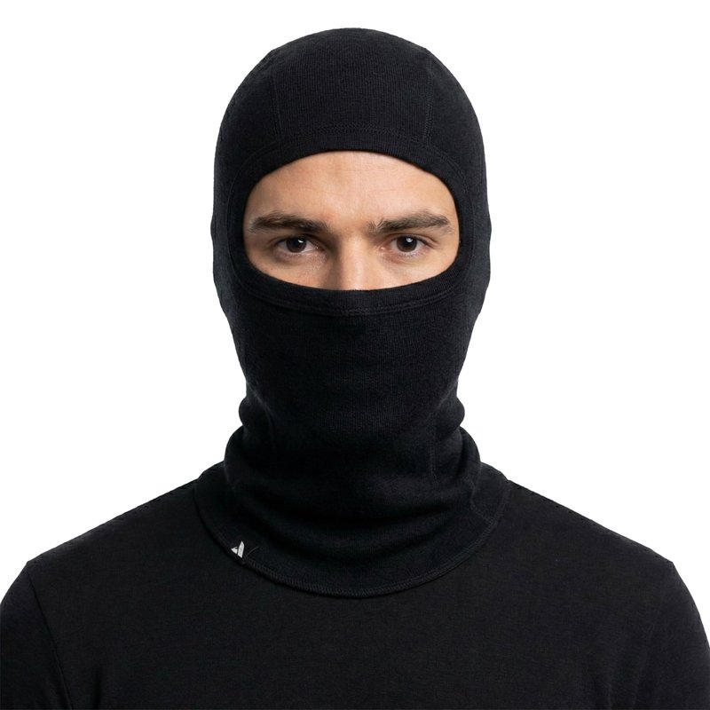 Janus Wool Norse Merino Wool Ski Mask, Balaclava Developed for NATO, Windproof Liner, Black