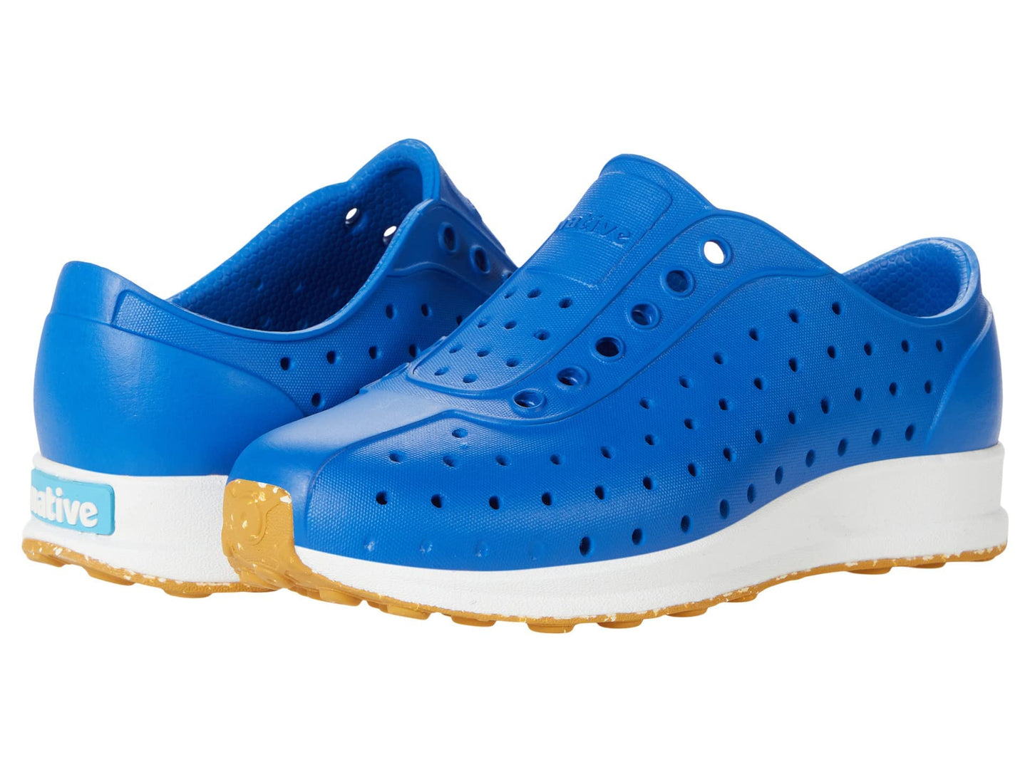 Native Shoes Robbie (Toddler) Victoria Blue/Shell White/Mash Speckle Rubber 10 Toddler M