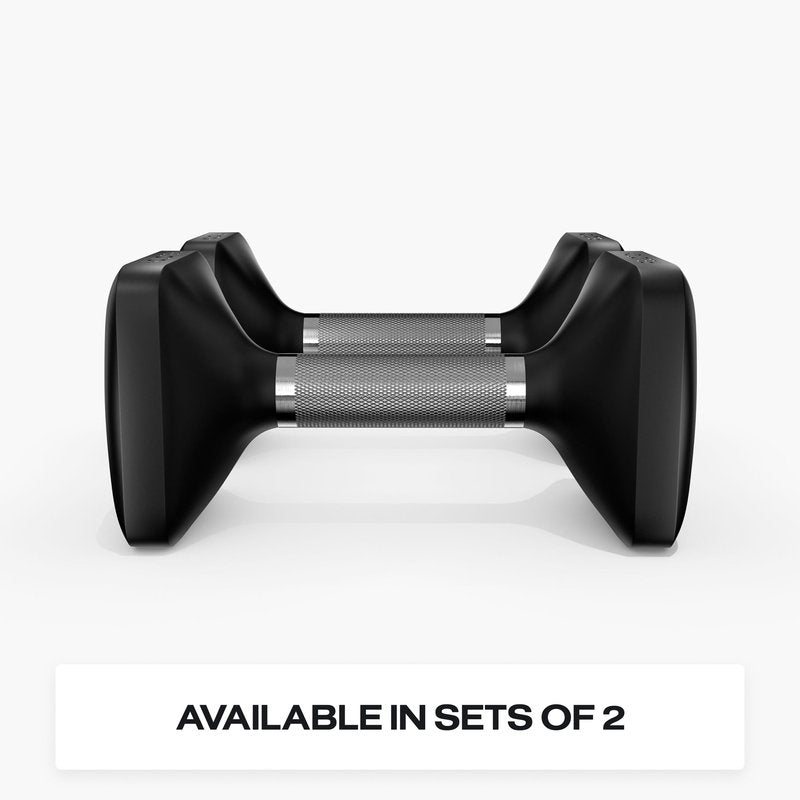 Peloton Dumbbells | Ergonomically Designed Pair of Cast Iron Weights With Urethane Coating and Nonslip Grip, Available in Set of Two - 5 lb, black