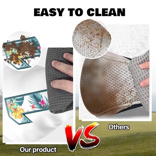 BAIRBRE Golf Club Covers Driver Covers Fairway Wood Headcover Hybrid Cover Leather Mallet Putter Covers Blade Headcovers Golf Head Covers for Most Brand (for Fairway Wood 3)