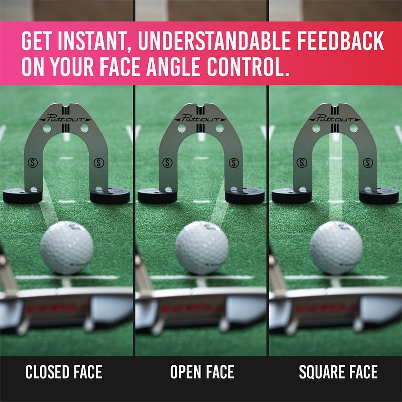 PuttOUT Pro Putting Gates – Golf Training Aid for Face Angle Control with 3 Adjustable Gate Sizes