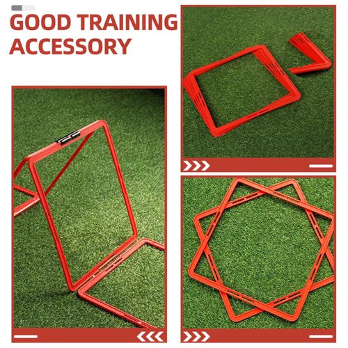 SUPVOX Multi-Function Portable Agility Rings for Football Training 6Pcs Square Speed Circles for Youth Soccer Agility and Footwork Exercises