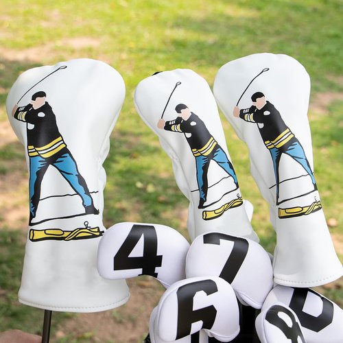 Barudan Golf 3 Wood Head Cover - Funny Golf Fairway Wood Cover fits for 3 4 5 7 X Woods Designed for All Brand