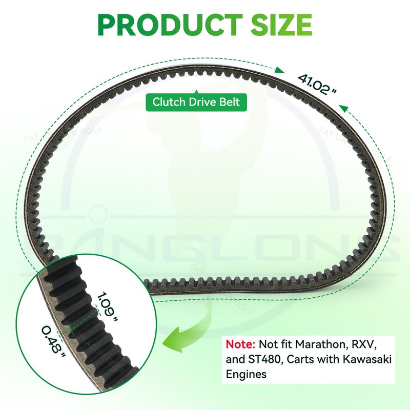 Panglong EZGO Drive Belt, EZGO Golf Cart Clutch Drive Belt, EZGO TXT Belt Fits 1994-Up EZGO TXT and Medalist Golf Cart, OEM#72054-G01 72024G01 72025G01