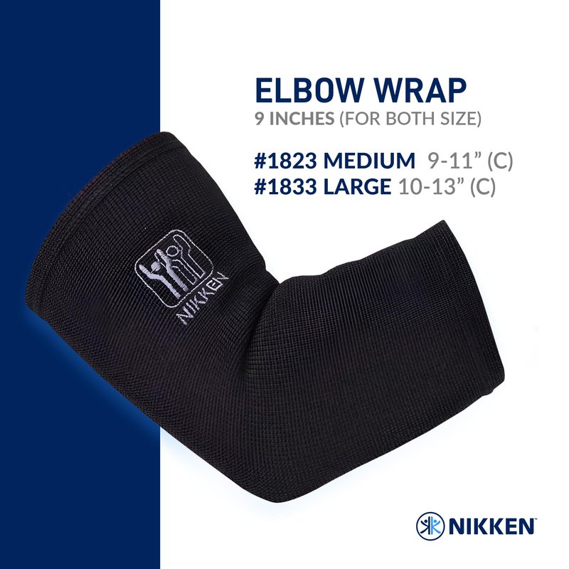 Nikken KenkoTherm - Elbow Wrap Large 1833 - Golf, Tennis, Gym Support Band for Men and Women - Contoured Fit, Sports and Hand Washable