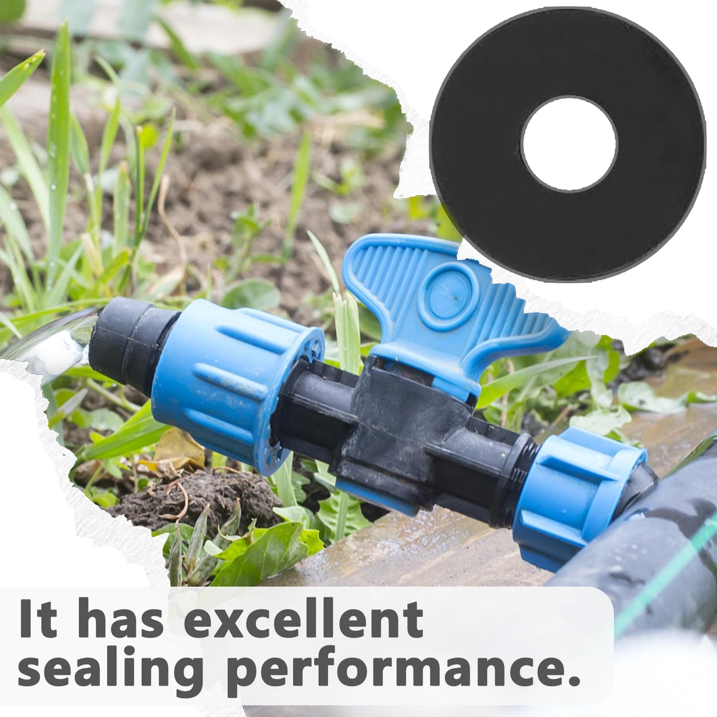 Zefphxs 240 Pcs Rubber Washers Assortment Kit, 12/16/18/20/25/30 mm Black Rubber Gasket, Vibration Absorbing Sealing Washer for Bolts Faucets Screws Garden Hose Shower Head (6 Sizes)