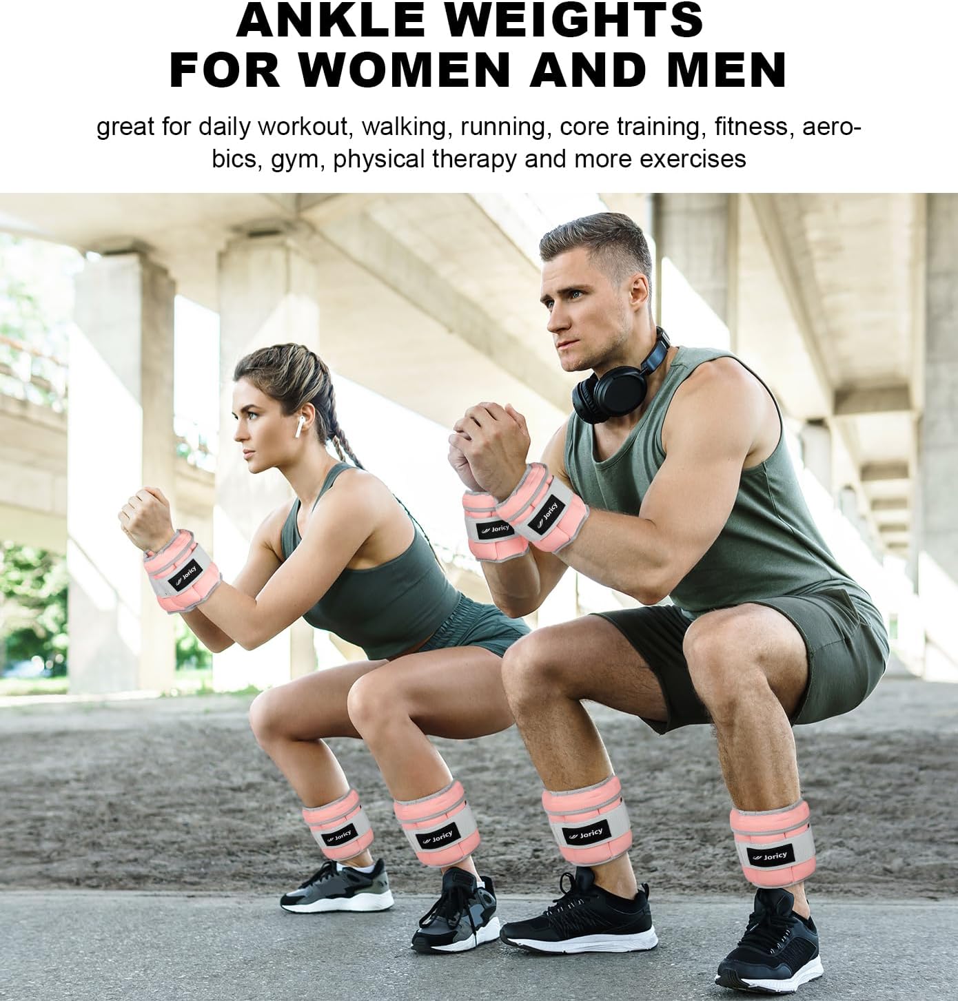 Skiennix Adjustable Ankle Weights - Removable Weight Options for Strength Training | 1-10 LBS, 1 Pair