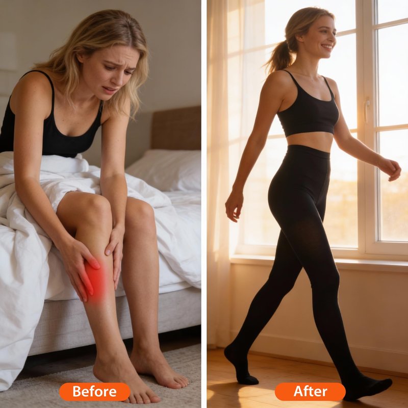 Medical Compression Pantyhose for Women and Men, 20-30 mmHg Compression Tights, Closed Toe, Graduated Support Hose High Waist Compression Stockings for Varicose Veins, Edema, DVT