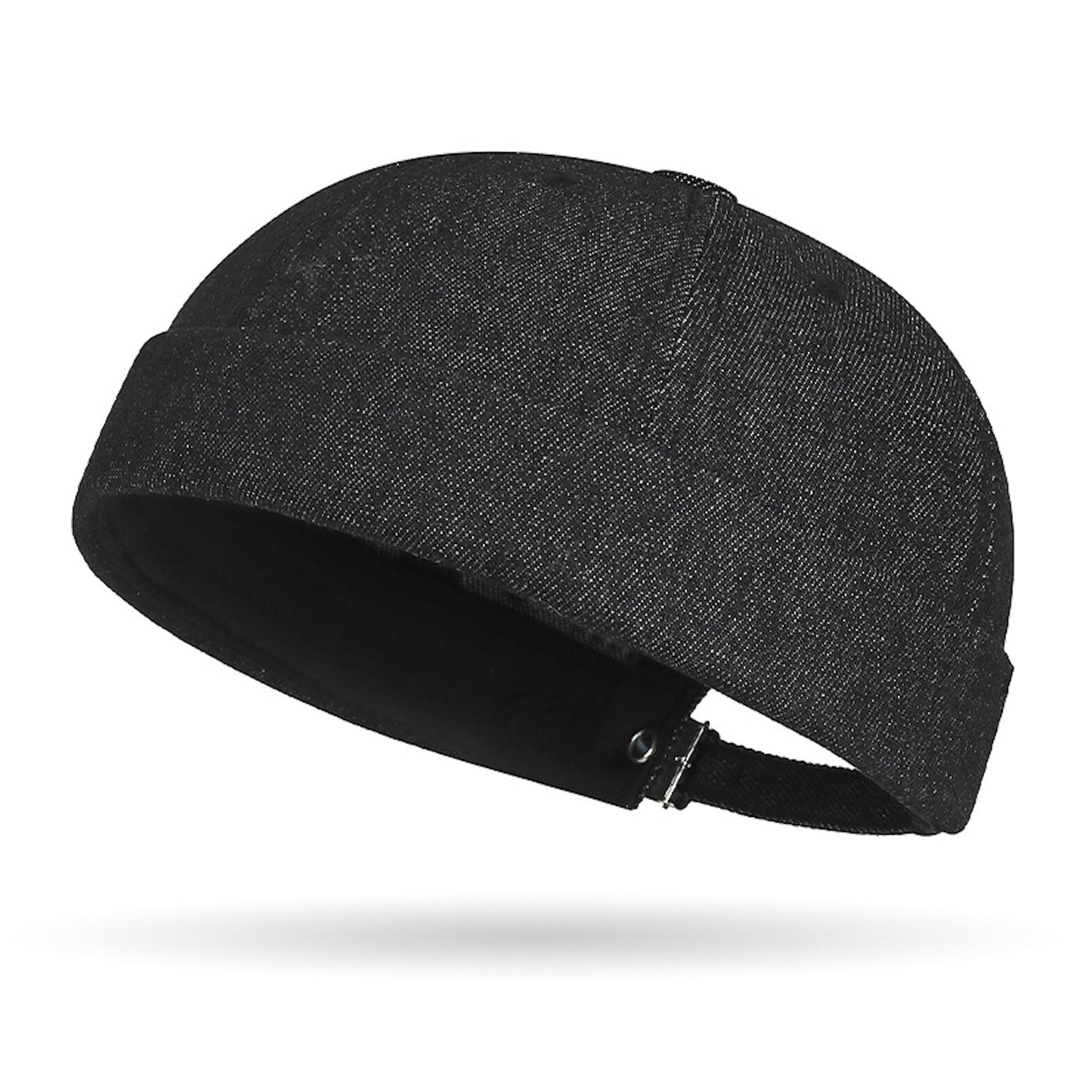 PTDTSHOU Denim Brimless Hats for Women Men Docker Style Cap Vintage Sailor Beanie Hat