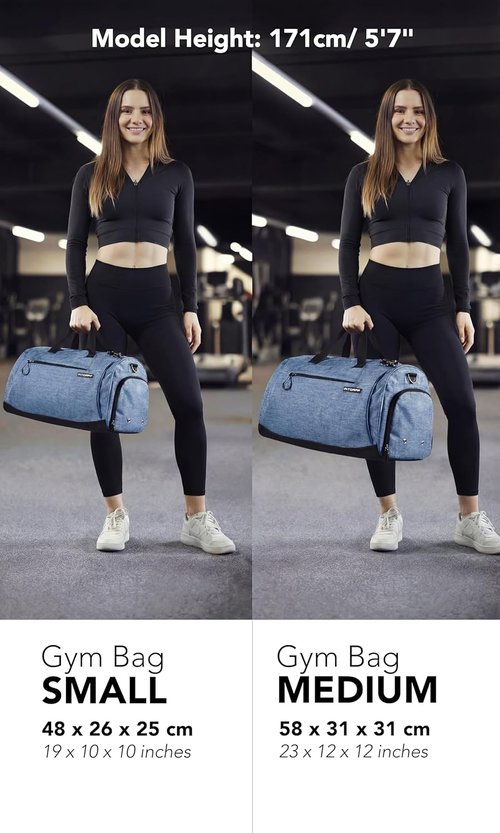 Fitgriff® Gym Bag - Versatile Duffle with Shoe & Wet Compartment for Travel, Sports & Fitness
