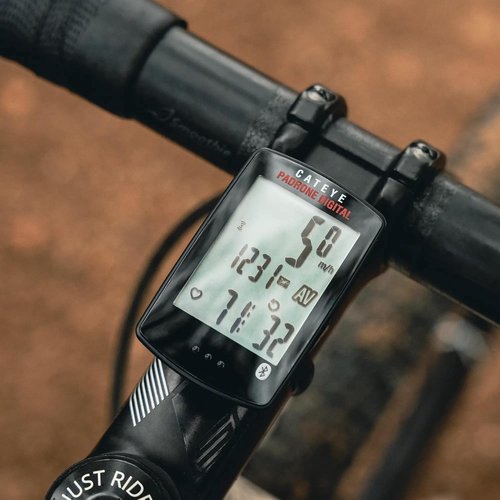 CATEYE Padrone Bluetooth Cycling Computer - Waterproof IPX8 Speedometer with Heart Rate & Cadence | For Road & MTB Bikes