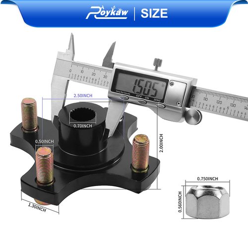 Roykaw Rear Wheel Hub Flange Plate for EZGO RXV 2008-Up Gas and Electric Golf Cart Replaces OEM # 604112 615604 70968-G03