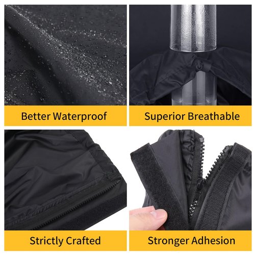 Budlgyexi 2PCS Gators for Hiking Boots-Gaiters for Hiking, Waterproof, Sandproof and Anti-Mosquito Bites for Muddy Ground, Desert and Garden (Black)