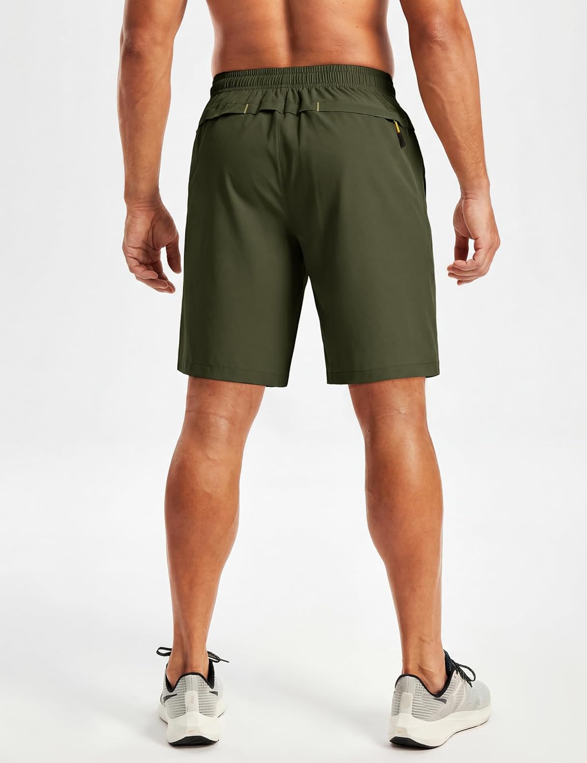 TACVASEN Men's Running Shorts - Quick Dry Athletic Gym Shorts with 3 Zipper Pockets | Lightweight Summer Fit