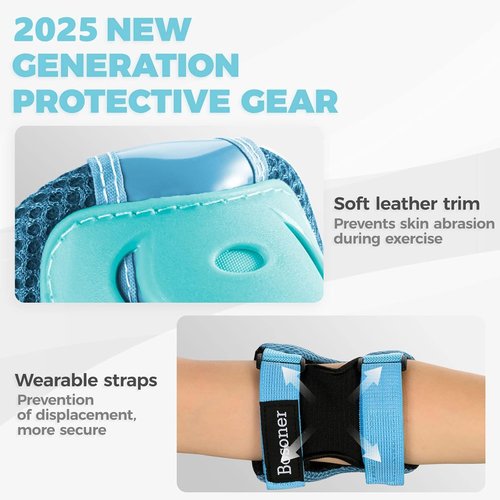 BOSONER Kids Protective Gear Set - Knee & Elbow Pads for Roller Skating, Cycling & BMX | Durable & Comfortable