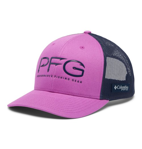 Columbia Unisex PFG Hooks Mesh Snap Back, Bright Lavender/Nocturnal, One Size