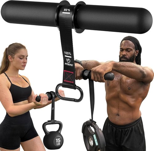 FitBeast Forearm Strengthener - Adjustable Wrist Roller with Thicker Handle for Grip Strength & Muscle Building