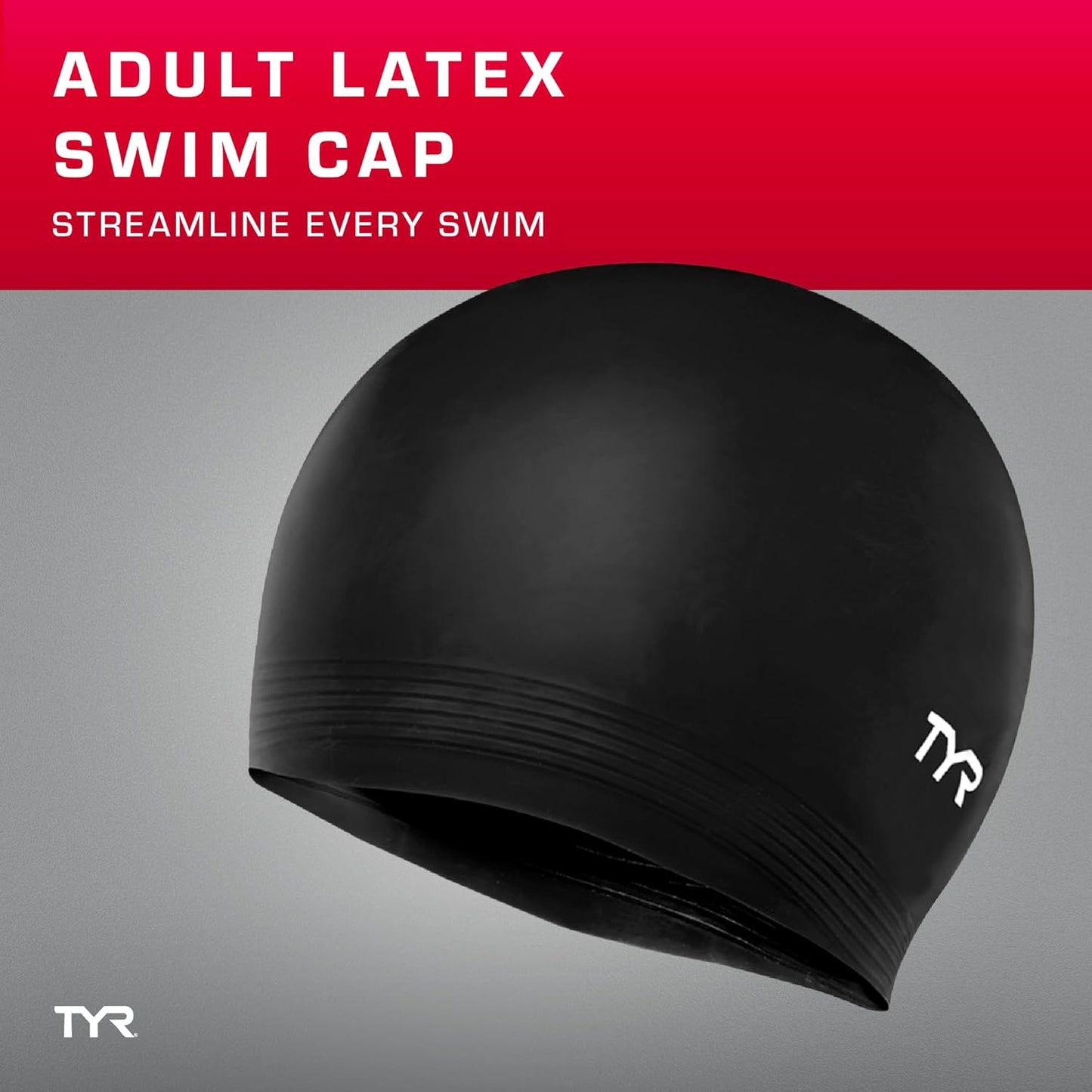 TYR Latex Swim Cap for Adults - Durable Hydrodynamic Training Hat for Men & Women