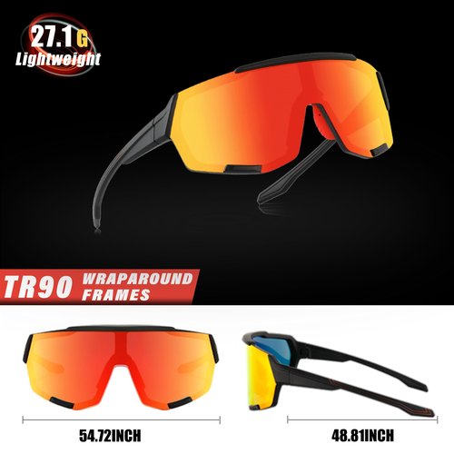 BrillayView Cycling Sunglasses for Men Women Polarized Sports Sunglasses Running Ski