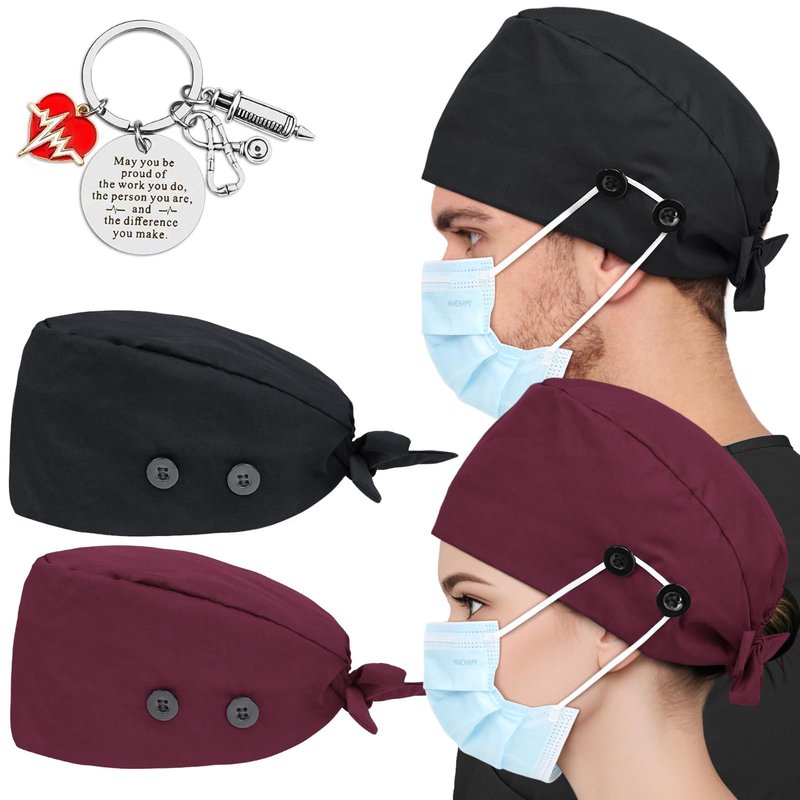 Satin Lined Scrub Cap for Men - Breathable Surgical Cap