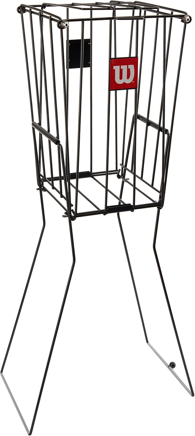 Wilson Tennis Ball Pick-Up Basket - Collect Up to 75 Balls Effortlessly | Unisex Adult Design