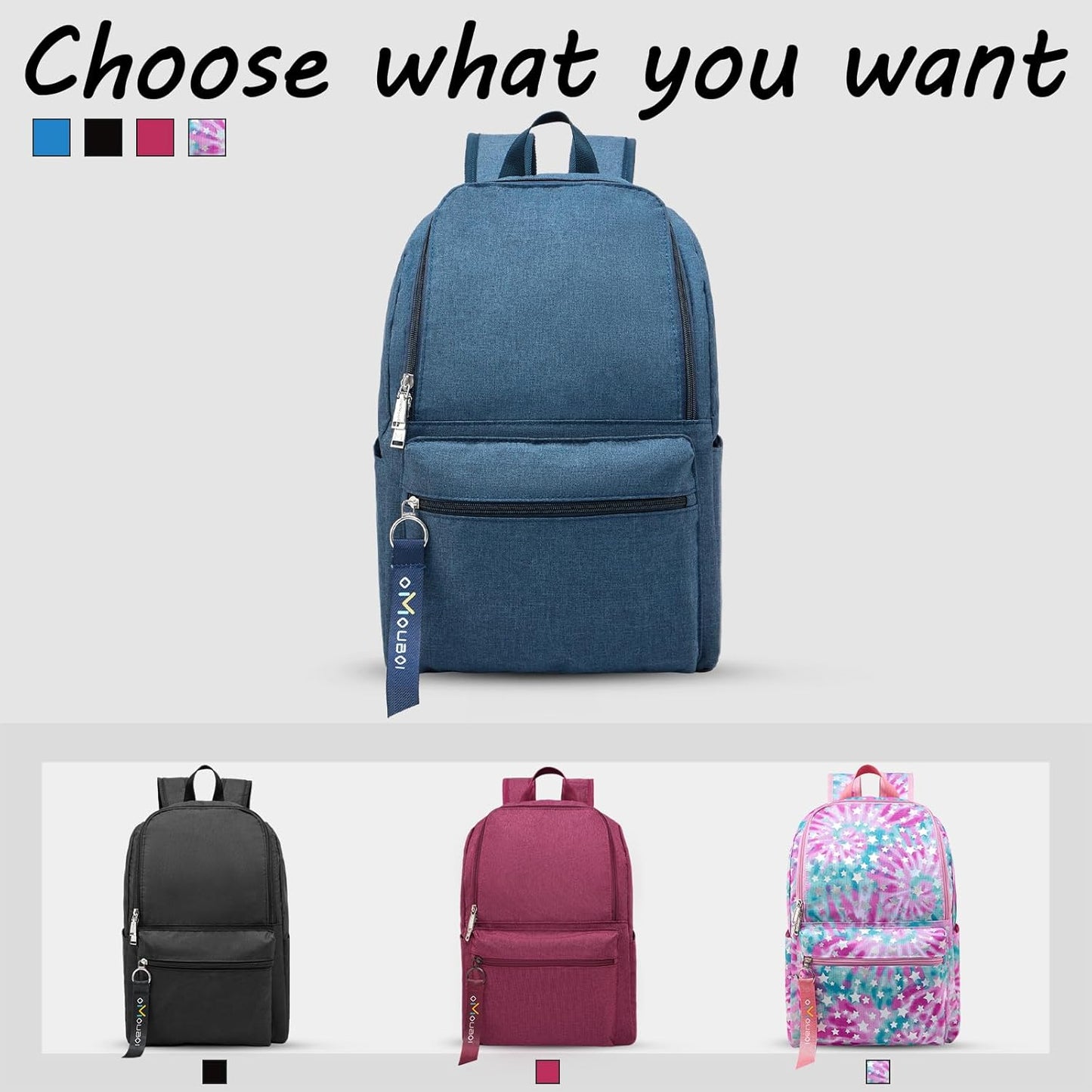 OMOUBOI Casual Daypack - Superbreak 14-Inch Laptop Backpack for Travel & Business - Blue