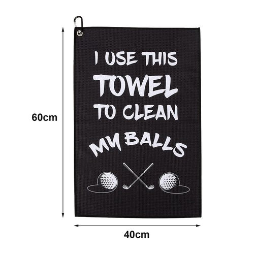 Golf Accessories Towel Gifts for Men -Funny Towel Cleaning Cloth with Clip for Bags Golf Balls & Clubs, Gifts for Him Golfer Husband Boyfriend Christmas Birthday Valentines Day Fathers Day Retirement