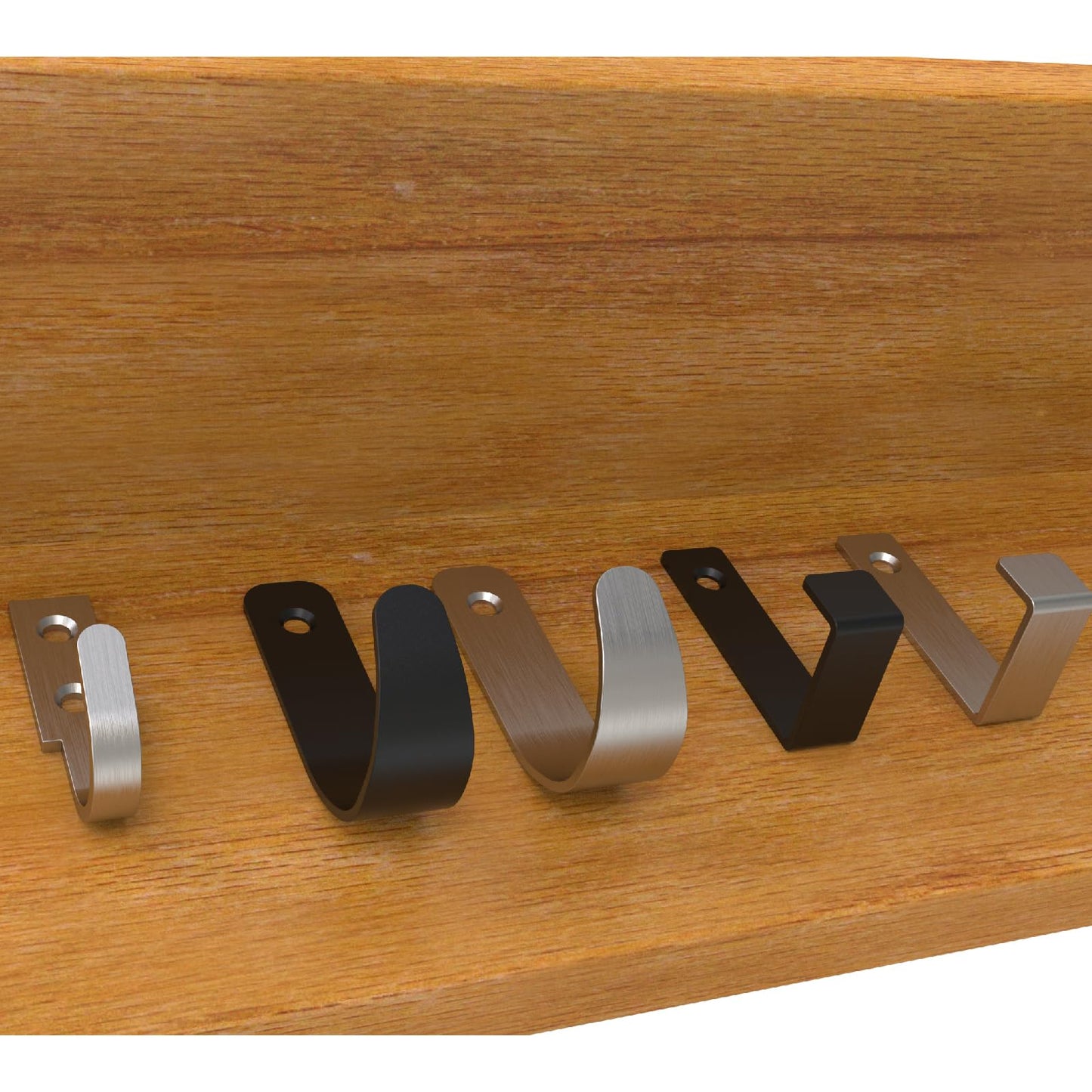 Aufuga Hooks for Hanging Stainless Steel Heavy Duty Coat Hook Wall Hooks Robe Hanger Hooks Hanging Hat Key Holder for Towel and Bags Indoor Outdoor, (Black-Square, 2.5x1.3inch,8pcs)