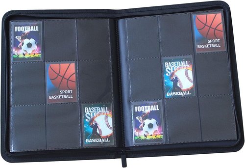 504 Pockets | Regine Switzerland Premium Brown Leather Card Binder - 9-Pocket Trading Card Album