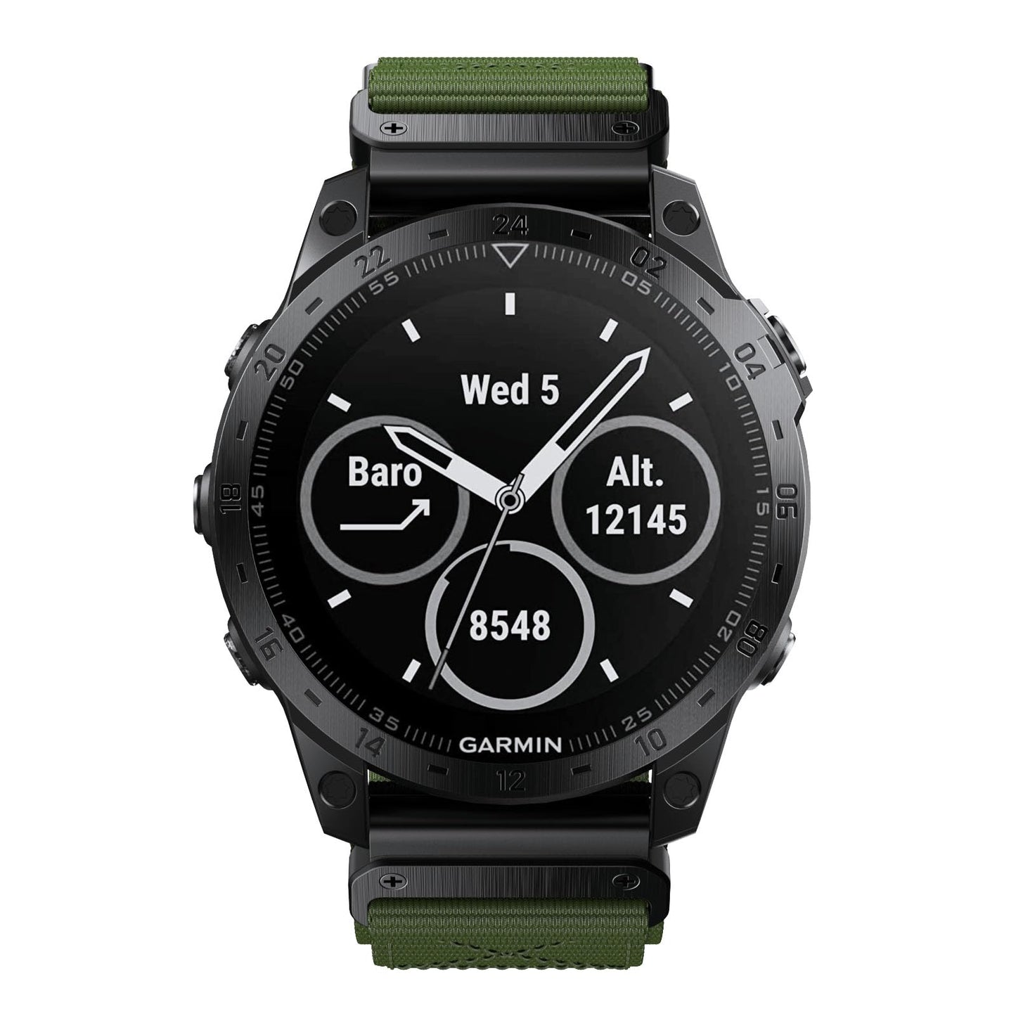 EKINGEEK For Fenix 7X/6X/5X Plus Band Replacement, 26mm QuickFit Nylon Watch Strap for Garmin Fenix 7X/6X Pro/5X Plus/Tactix 7 Delta/Enduro 2 Bands (Green Black-Black Buckle, Wrist Size L (6.9"-8.8"))