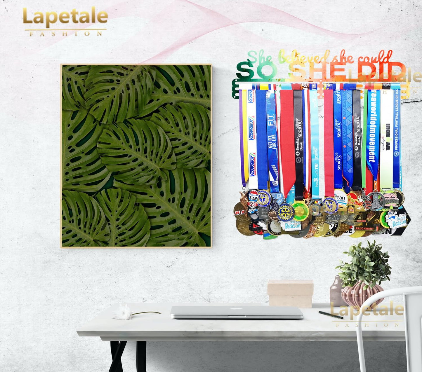 Race Medal Holder Wall Hanger,Marathon Medal Display and Runner Medal Hanger Display,Bib Running Medal Display, Running Medal Hanger Display,Medal Holder for Wall, Sports Medal Hanger Display Gifts