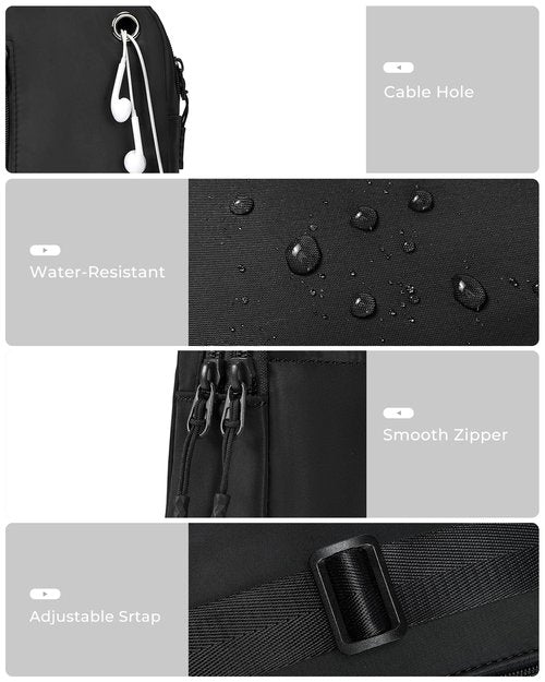 CHOLISS Small Crossbody Bags for Women and Men, Sling Backpack Travel Bag Nylon