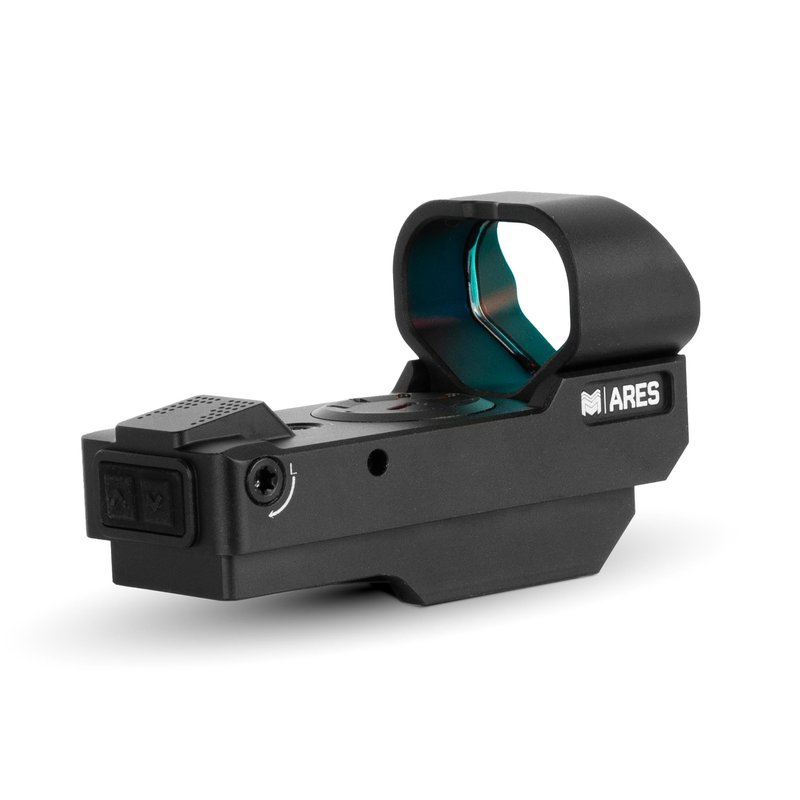 Monstrum Ares V2 Open Reflex Green Dot Sight for Rifles and Long Guns | with Shake Awake Illumination | Circle Cross Reticle
