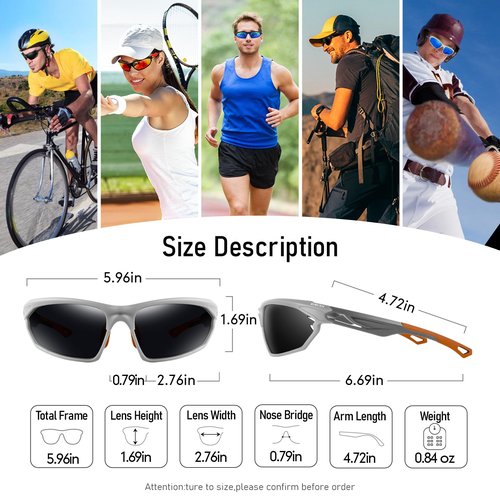 BIRCEN Polarized Sunglasses for Men UV - Protection Classic Shades for Driving Sports Fishing with Al-Mg Metal Frame