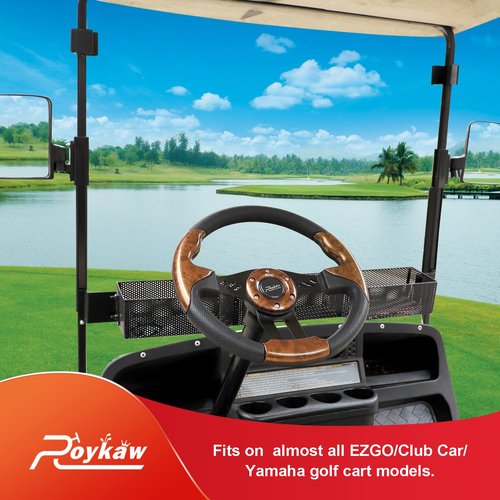 Roykaw Golf Cart Steering Wheel Compatible with EZGO TXT/RXV, Club Car DS/Precedent/Tempo, Yamaha and Most Golf Cart Models