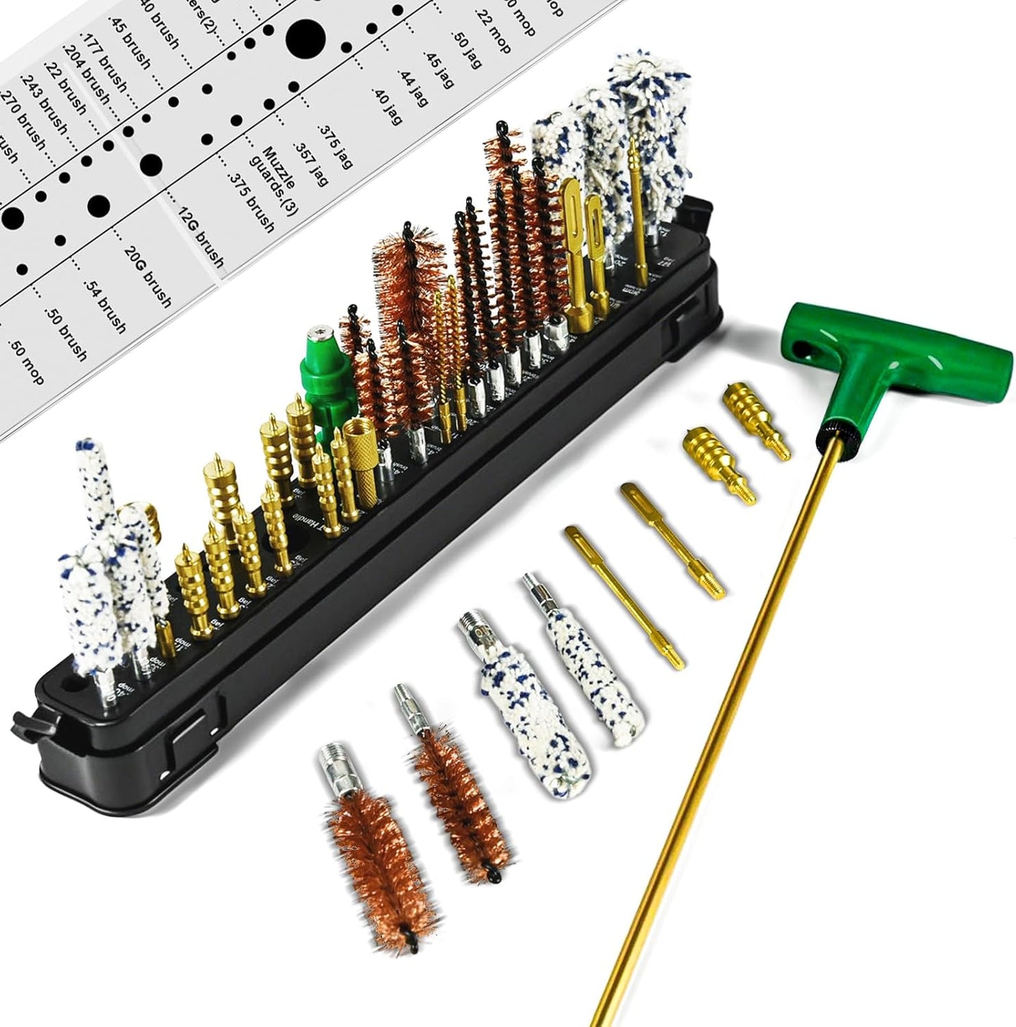 Universal Gun Cleaning Kit - Compact Pack for Handgun, Rifle & Shotgun | Fits .22 to 12Ga Calibers