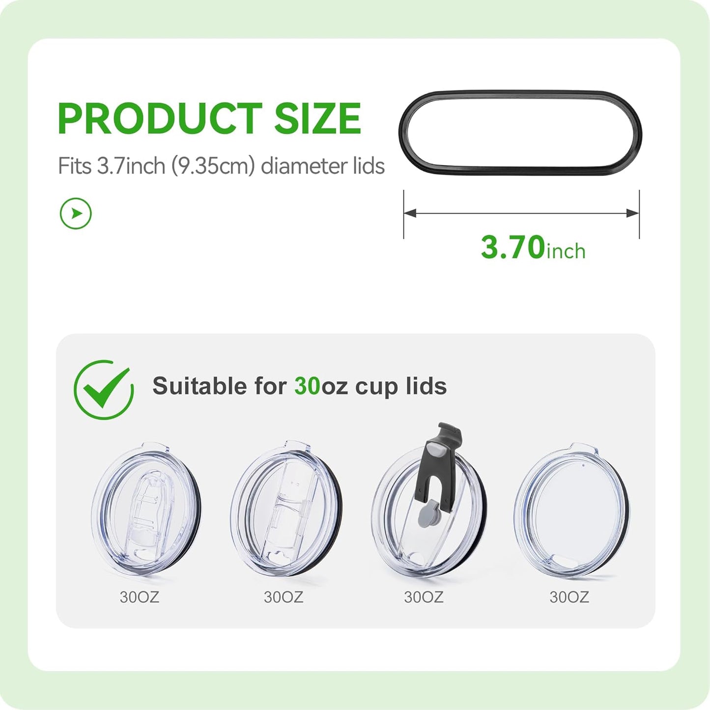 Ozark | Replacement Silicone Sealing Rings for 30 oz Insulated Tumbler Lids - Durable & Leak-Proof