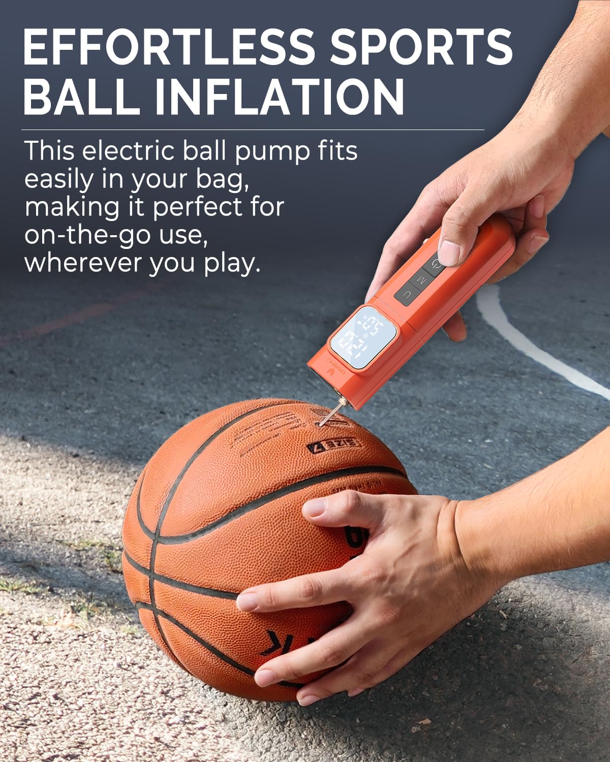 ETENWOLF P200 Electric Ball Pump 2000mAh Air Pump for Sports Balls