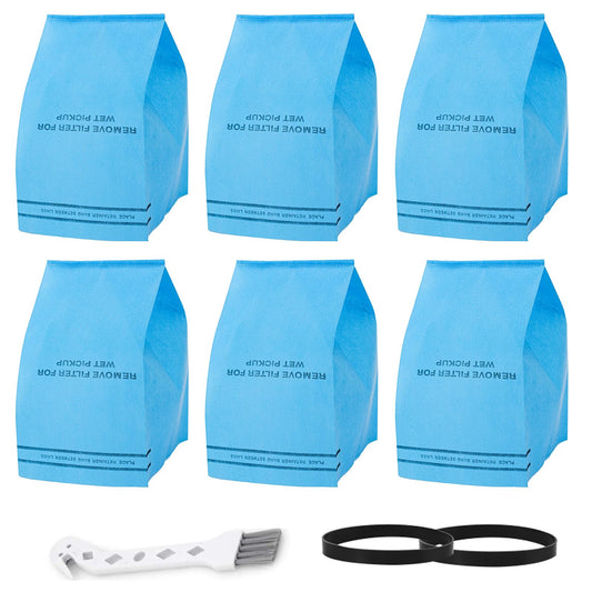 LBLVBNEWD 6 Pack Wet Dry Vac Filter Bags Fit for Stinger 2.5 to 5 Gallon Wet Dry Vacuum WS0255VA,WORKSHOP WS01025F,Craftsman 9-38737,MultiFit VF2000,Select Husky Bucket Head Shop Vacuums