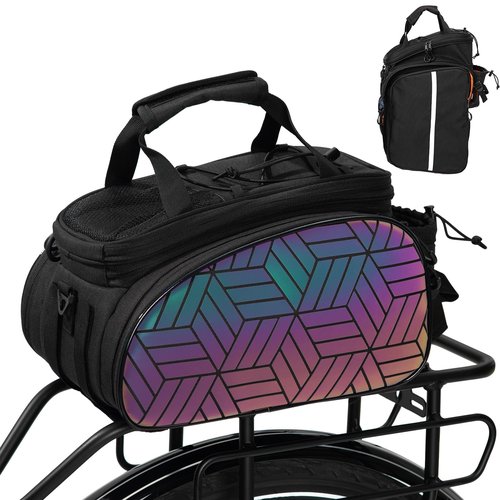 Favoto Bike Rack Bags for Bicycle - Saddle Bag 20L Large Capacity (Expanded to 45L) Waterproof Ebike Trunk Pannier with Reflector and Rain Cover