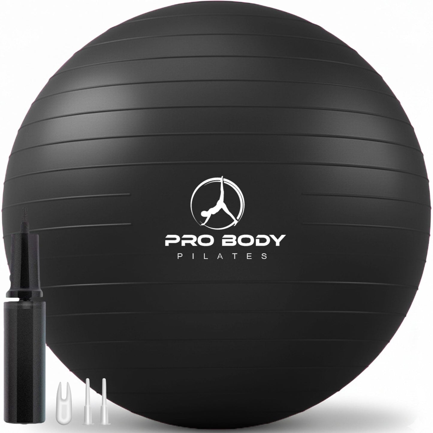 ProBody Pilates Yoga Ball - Gym Grade Exercise Ball (Black, 55 cm)