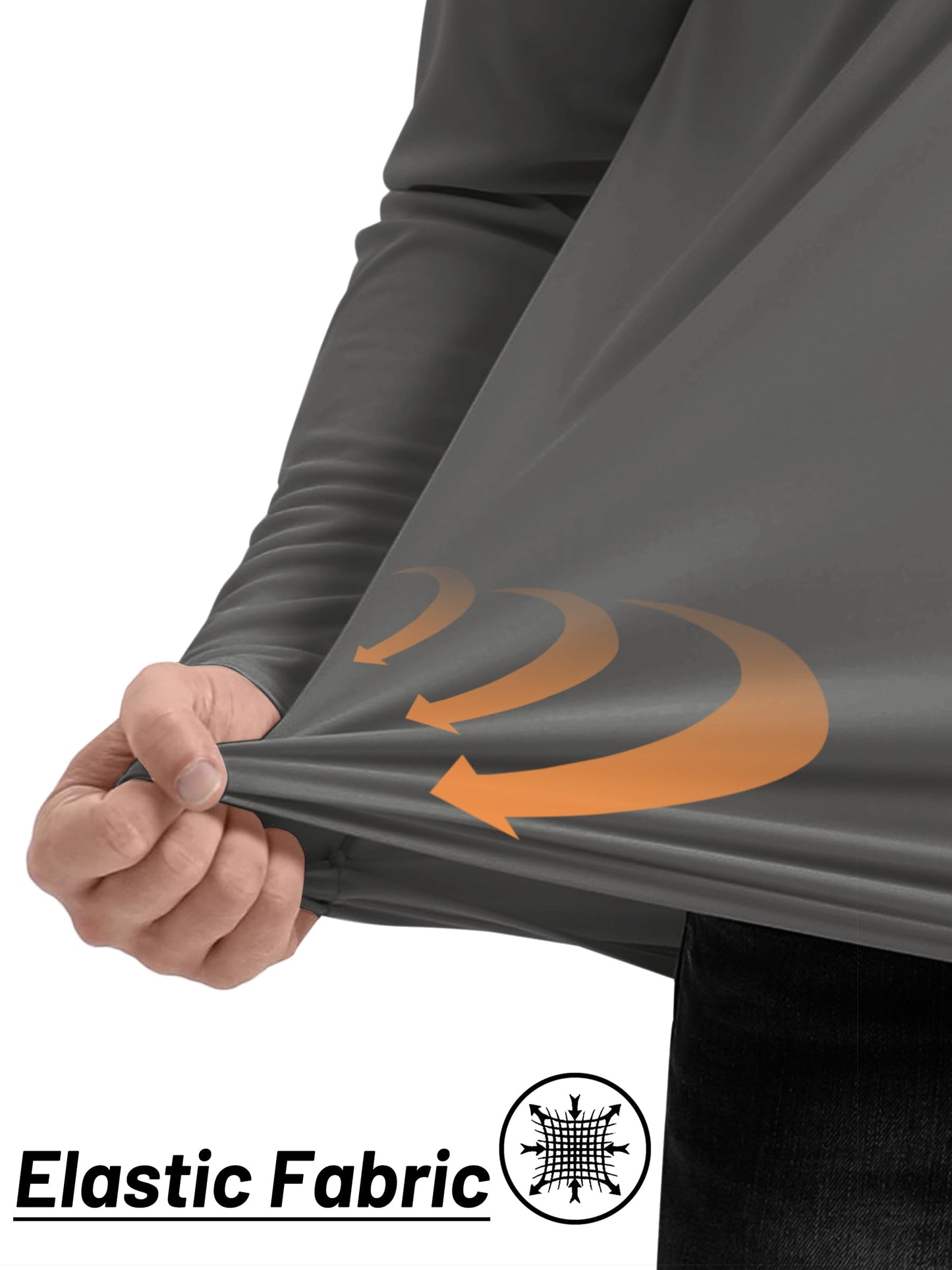 TACVASEN Mens Pullover Athletic T- Shirts Rash Guard for Men Long Sleeve Sun Proction Quarter Zip Quick Dry Fit Workout Shirts Dark Grey M