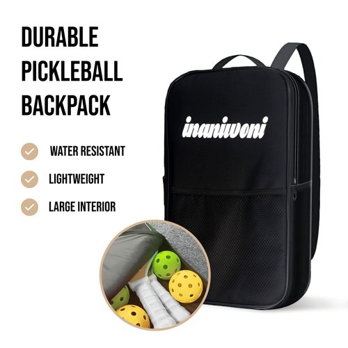 INANIWONI Pickleball Paddles Set of 2 - Fiberglass Surface & Polypropylene Honeycomb Core | Lightweight Pickball Paddles | 4 Pickball Balls and 1 Bag