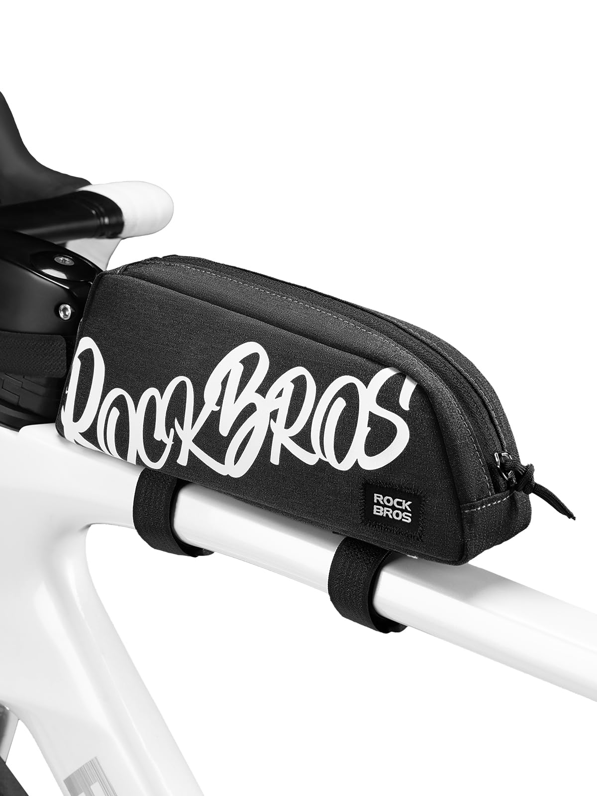 ROCKBROS Top Tube Bike Bag, Lightweight Bike Frame Bag, Quick Installation Bike Storage Bag, Small Bike Accessories Pouch for MTB, Road Bike