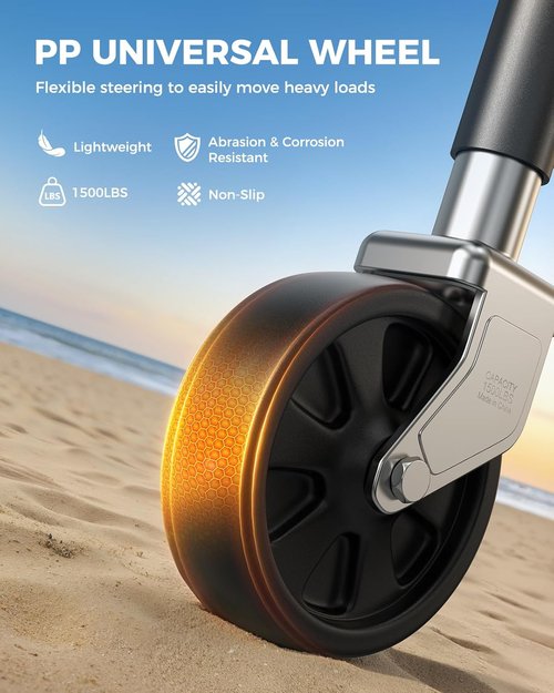 KYX Trailer Jack - 1500 lbs Heavy Duty Swivel Tongue Jack with 8-Inch Wheel & 10.6" Vertical Lift