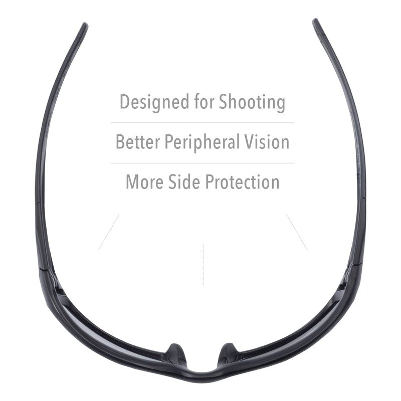 Howard Leight Hypershock Shooting Safety Eyewear, Black Frame, Clear Lens with Uvextreme Plus Anti-Fog Lens Coating (R-02220)