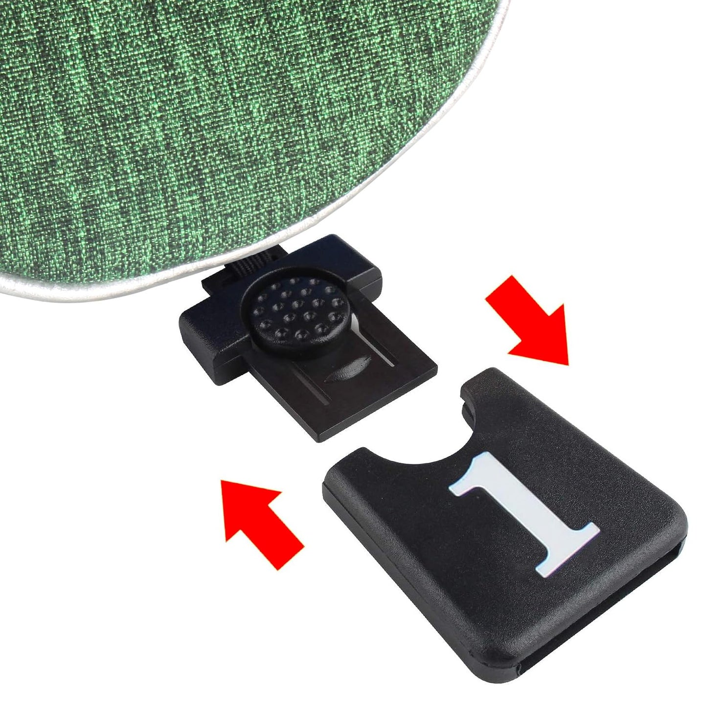 Andux 4pcs/Set Nylon Golf Wood Club Head Covers 460cc Driver Covers with Long Neck Green